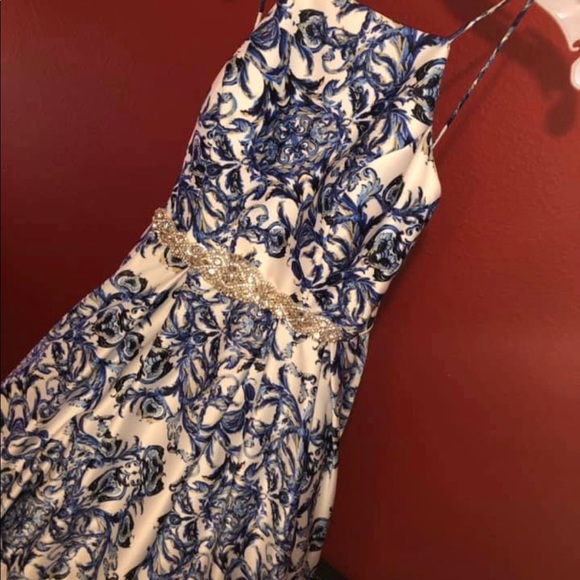 David's Bridal Dresses David Bridal Blue Prom Dress Poshmark